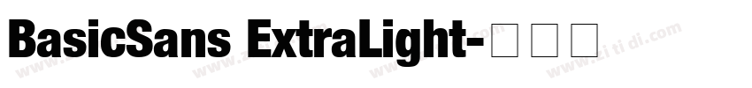 BasicSans ExtraLight字体转换
